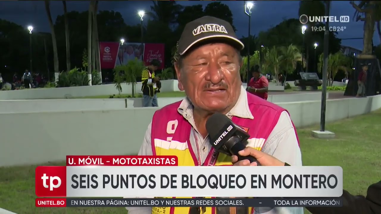 Mototaxistas de Montero declaran paro indefinido hasta que el Gobierno baje a dialogar