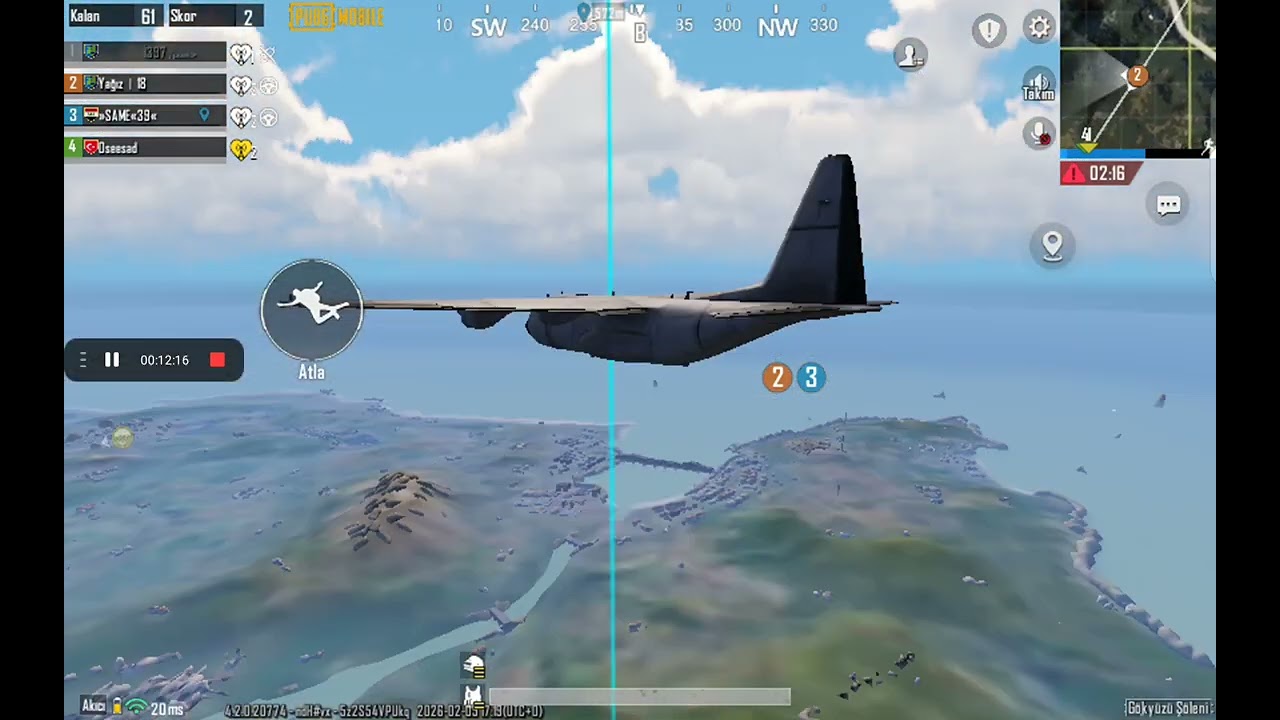 Bugün pubg.  oynadık