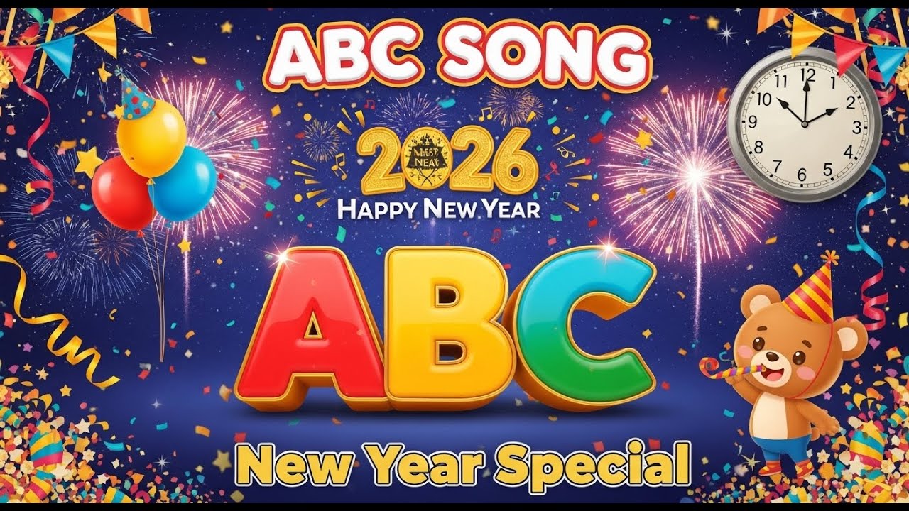 ABC Happy New Year Song for Kids | Learn Alphabet & Celebrate 2026 | Toddler Songs
