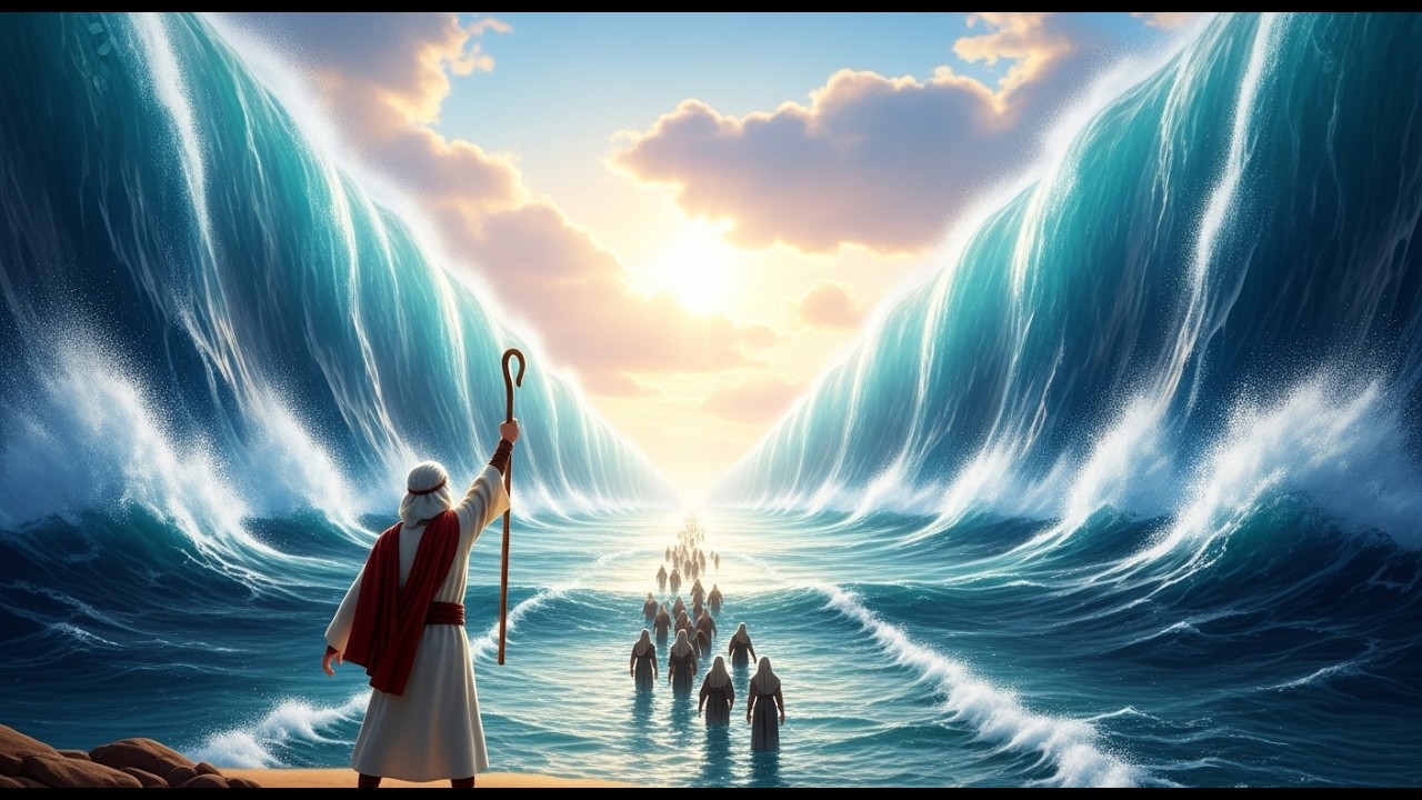 The Red Sea Miracle  &mdash; walking through walls of water