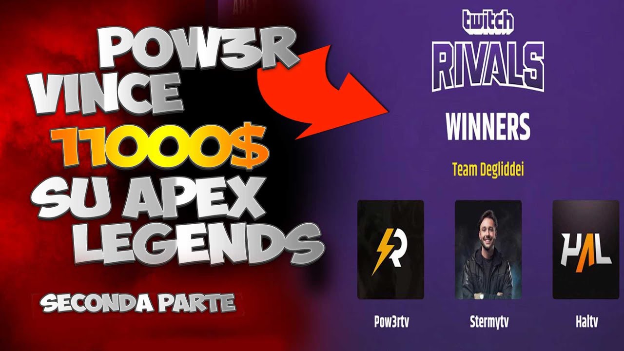 GUARDATE POW3R COME FLEXA!!!POW3R,HAL E STERMY VINCONO IL TWITCH RIVALS  DI APEX DA 75000$!