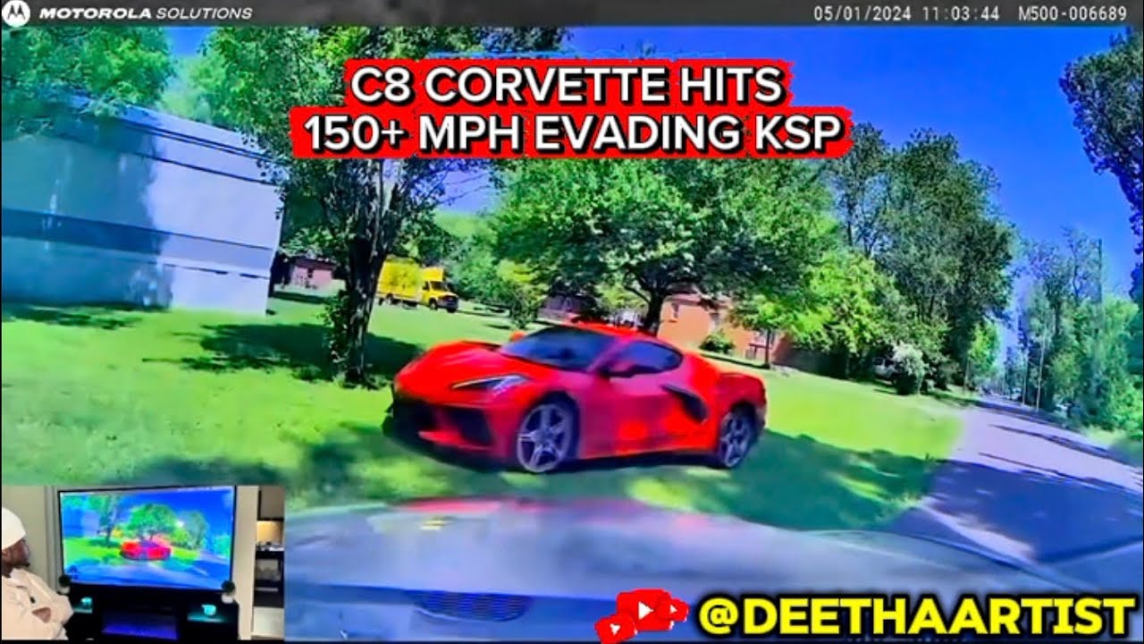 C8 CORVETTE HITS 150+ MPH EVADING KSP