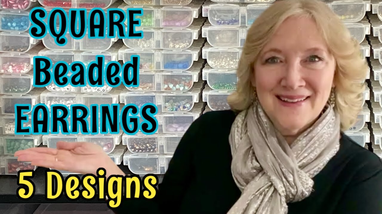 DIY Make 5 Beaded EARRINGS 5 Minutes ❤️ Beginner Jewelry Making