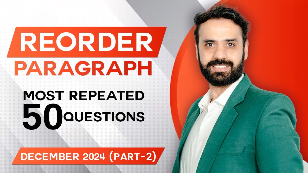 PTE Reading Reorder Paragraphs | Real Exam Prediction December 2024 - Part 2 | VLE