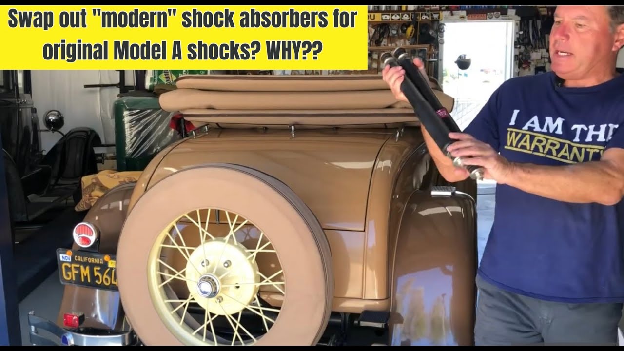 Modern shocks, original shocks, or NO shock absorbers on Ford Model A?  Going back to ORIGINAL! PT 1