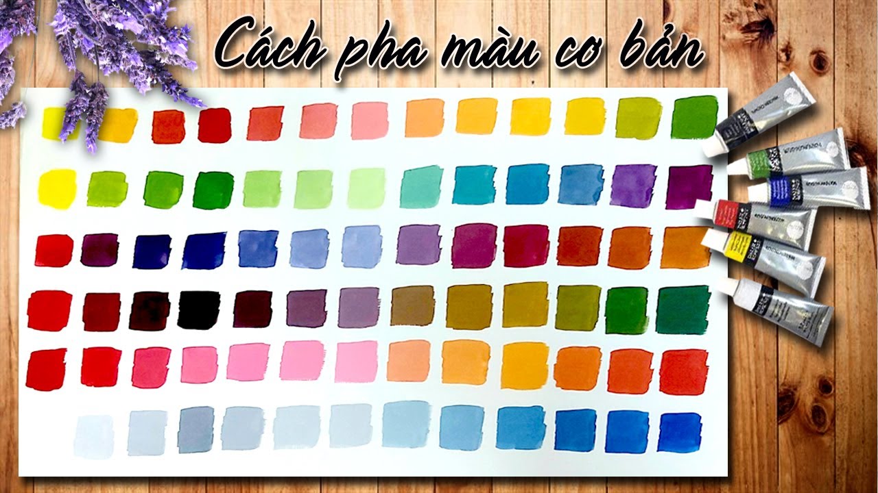 C&Aacute;CH PHA M&Agrave;U CƠ BẢN ĐƠN GIẢN | HOW TO MIX COLORS | ZAC ART