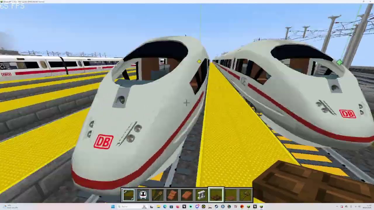 Minecraft Heute zeige ich euch wo die Bahn ihre Züge Abstellt und ein Bissien Köln