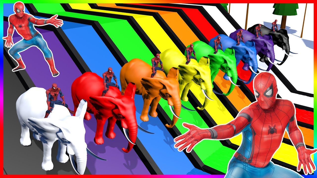 APPRENDRE LES COULEURS AVEC SPIDERMAN, ANIMATION AMUSANTE POUR LES ENFANTS
