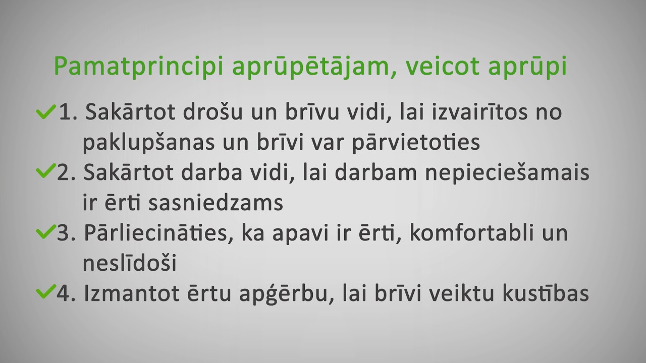 8.1. Drošas aprūpējāmā pārvietošanas pamatprincipi