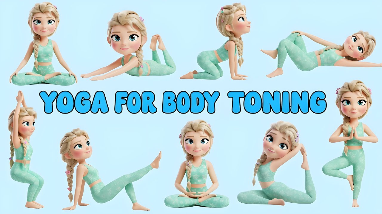 Kids Yoga for Body Toning 🌈 | Fun Flexibility & Strength Exercises for Children