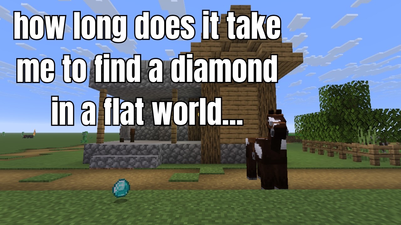 How fast can I find a Diamond in a Flat Minecraft World?