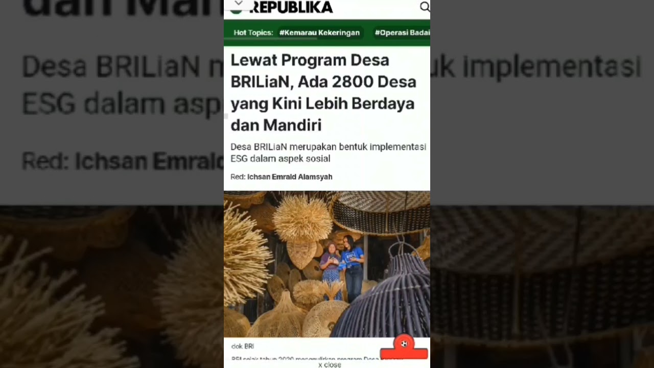 Bank BRI Mendukung Desa dengan Program Desa BRILian 2023