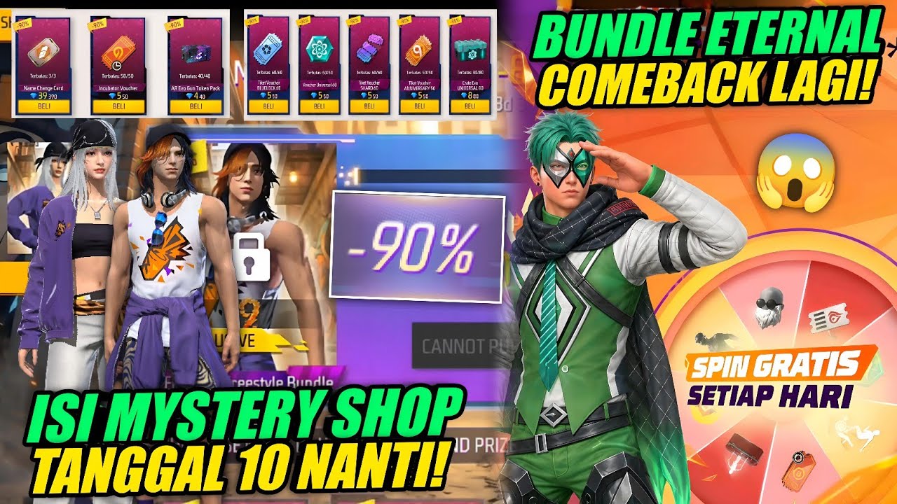 GILA ISINYA!! 😱 REVIEW MYSTERY SHOP FF JULI! & BUNDLE OLD ETERNAL DIAMOND AKHIRNYA RILIS LAGI!? 