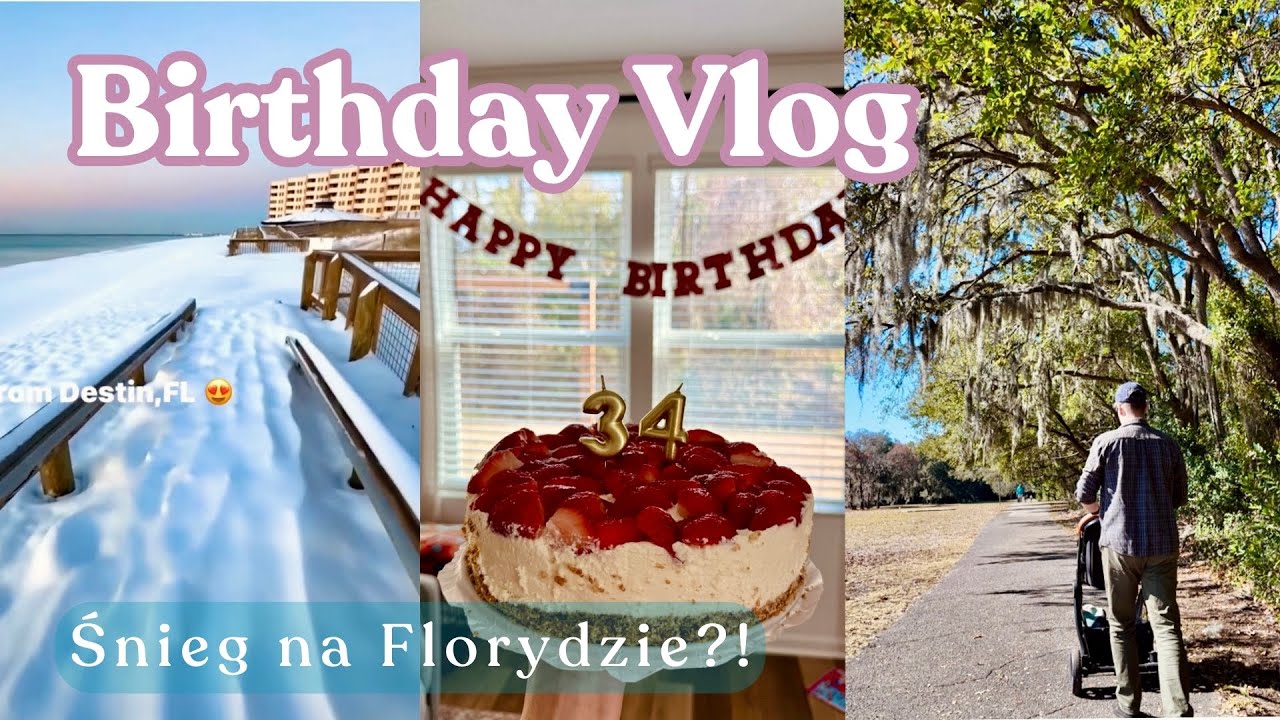 Vlog: Śnieg na Florydzie?! ❄️ Pyszne urodzinowe ciasto bez pieczenia 🎂  Urodziny Bartka!