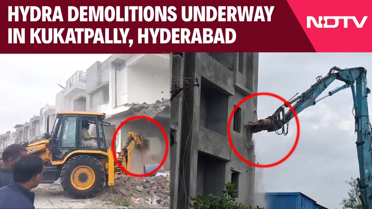 Telangana Demolition | HYDRA's Crackdown on Encroachments Begins in Allapur Division