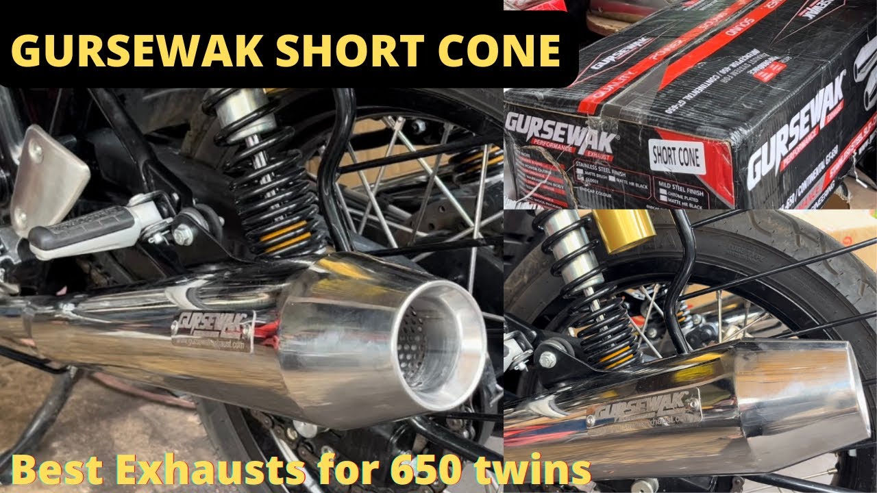 Finally Gursewak Short Cone Exhaust installed on my Continental GT 650 | Loudest Exhaust🔥