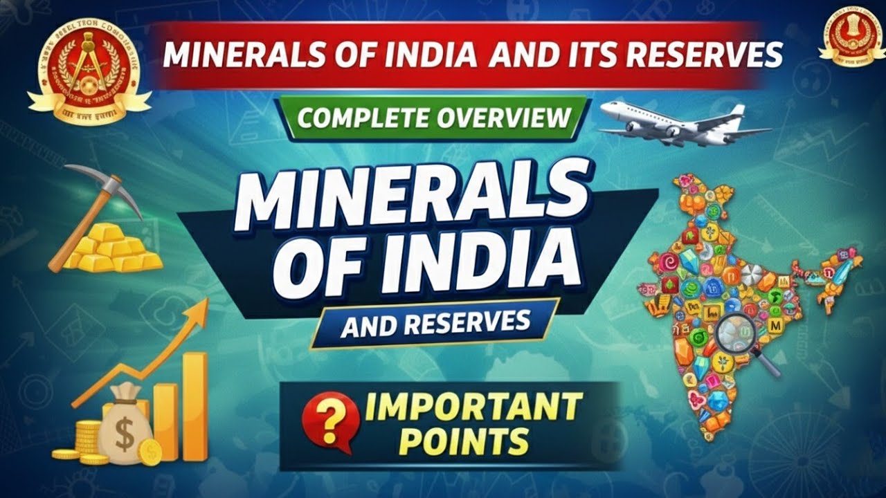 MINERALS OF INDIA & IT'S RESERVES | GEOGRAPHY | SSC