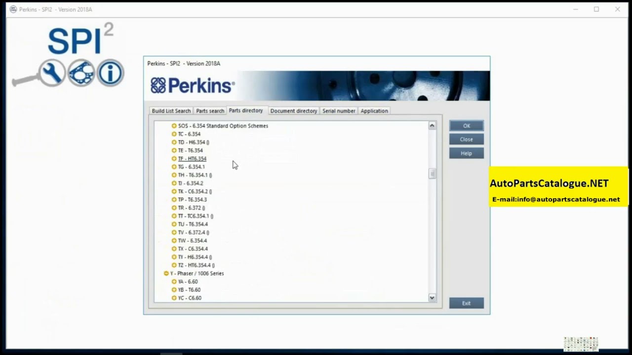 PERKINS SPI Parts Catalog and service Manuals