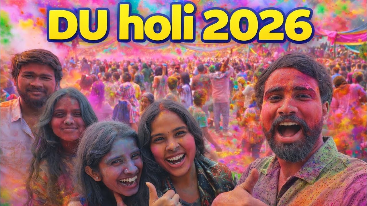 Delhiuniversity holi 2026🥳🥳🥳 #delhiuniversity #happyholi #holi2026 #delhi 
