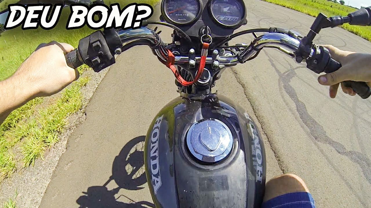 PRIMEIRO TREINO DE GRAU COM A CG FAN 125!