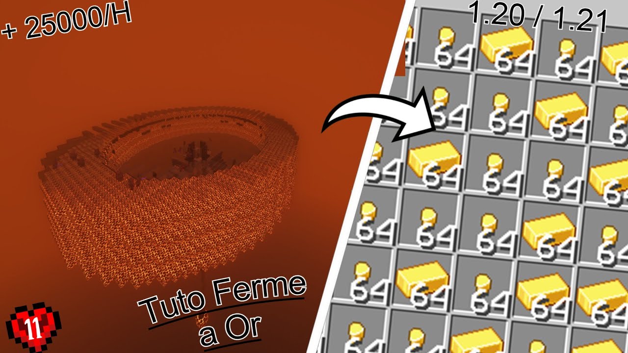 [Tuto] Ferme a or dans #minecraft  (+1500/H)