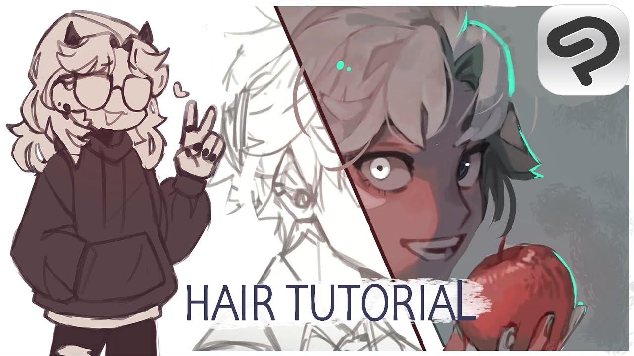 Как я рисую волосы // Советы и рекомендации в Clip Studio Paint