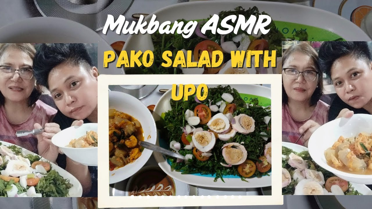 Mukbang ASMR Maginang Mukbangers :Salad Pako,Fried Fish At Ginisang Upo !!At unlimited Rice pa