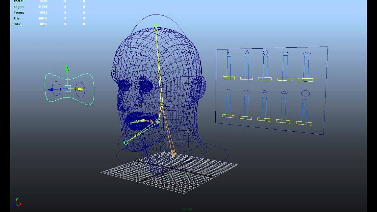 rigggin con blendshape en cabeza