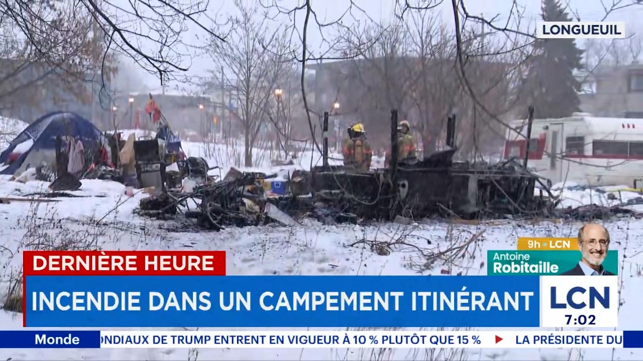 Incendie dans un campement d’itinérants à Longueuil: les premiers détails