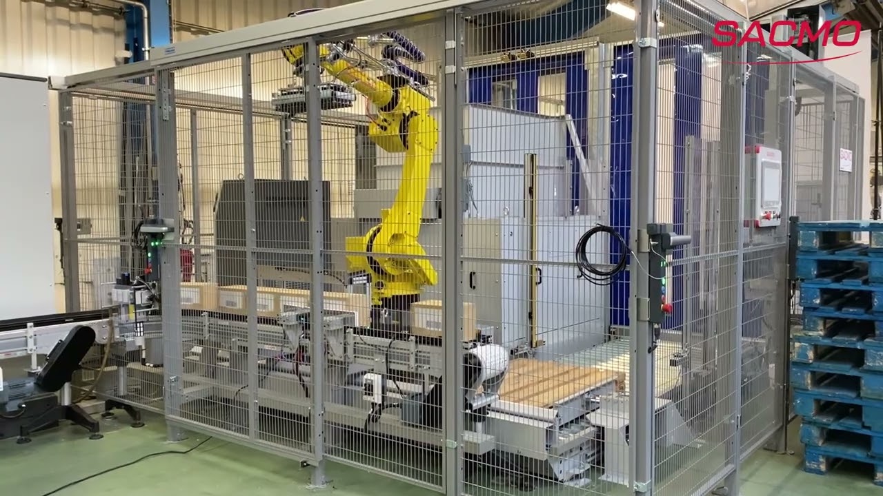 SACMO - Palettiseur multicolis avec magasin de palettes automatique