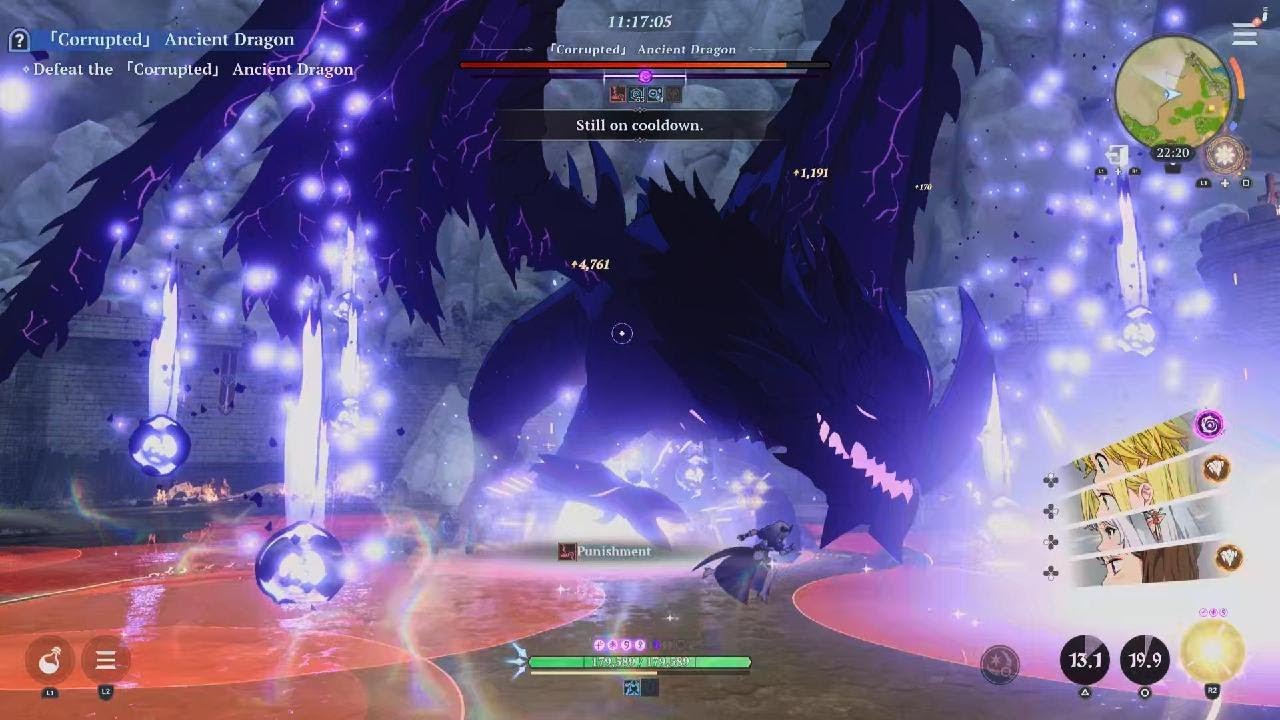 SOLO CORRUPTED ANCIENT DRAGON ON HELL! MELIODAS POT 7 + DIANE BURST! The Seven Deadly Sins: Origin