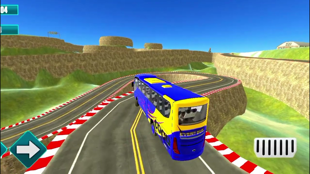 Impossible Bus Simulator game features incredibly challenging and surreal driving tracks for buses.