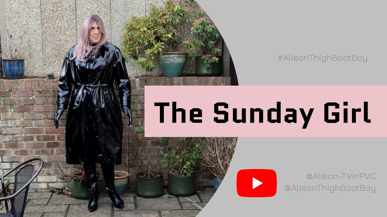 Primark Rita Ora PVC Raincoat with High Heeled Boots - Glamorous Crossdresser #AlisonThighBootBoy