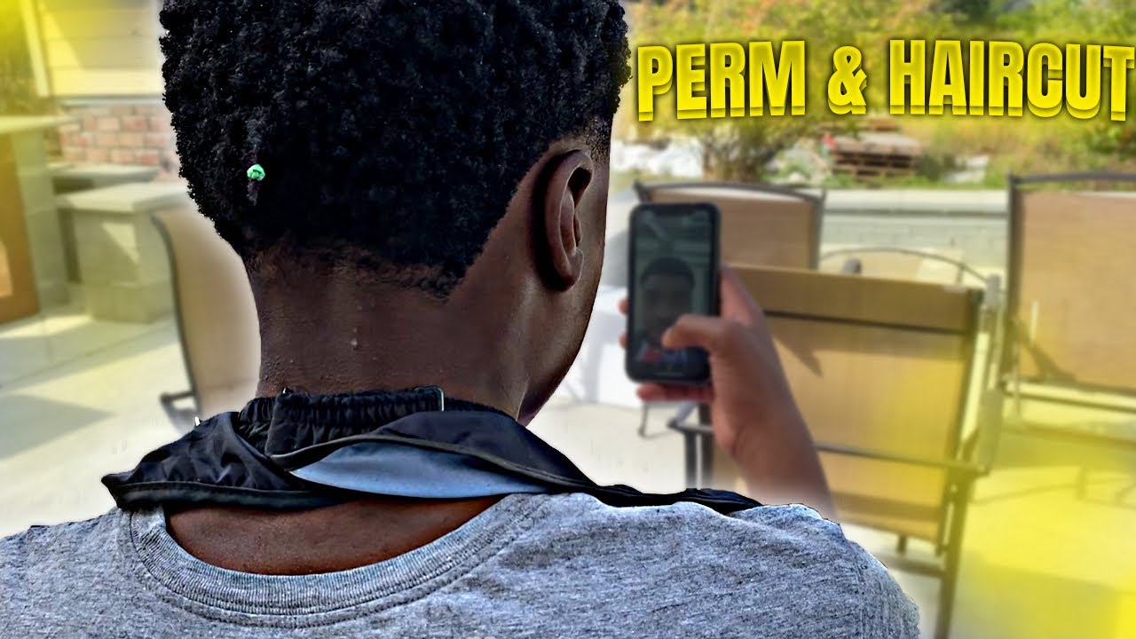 I Gave My Friend A PERM & TAPER FADE HAIRCUT ! 😳