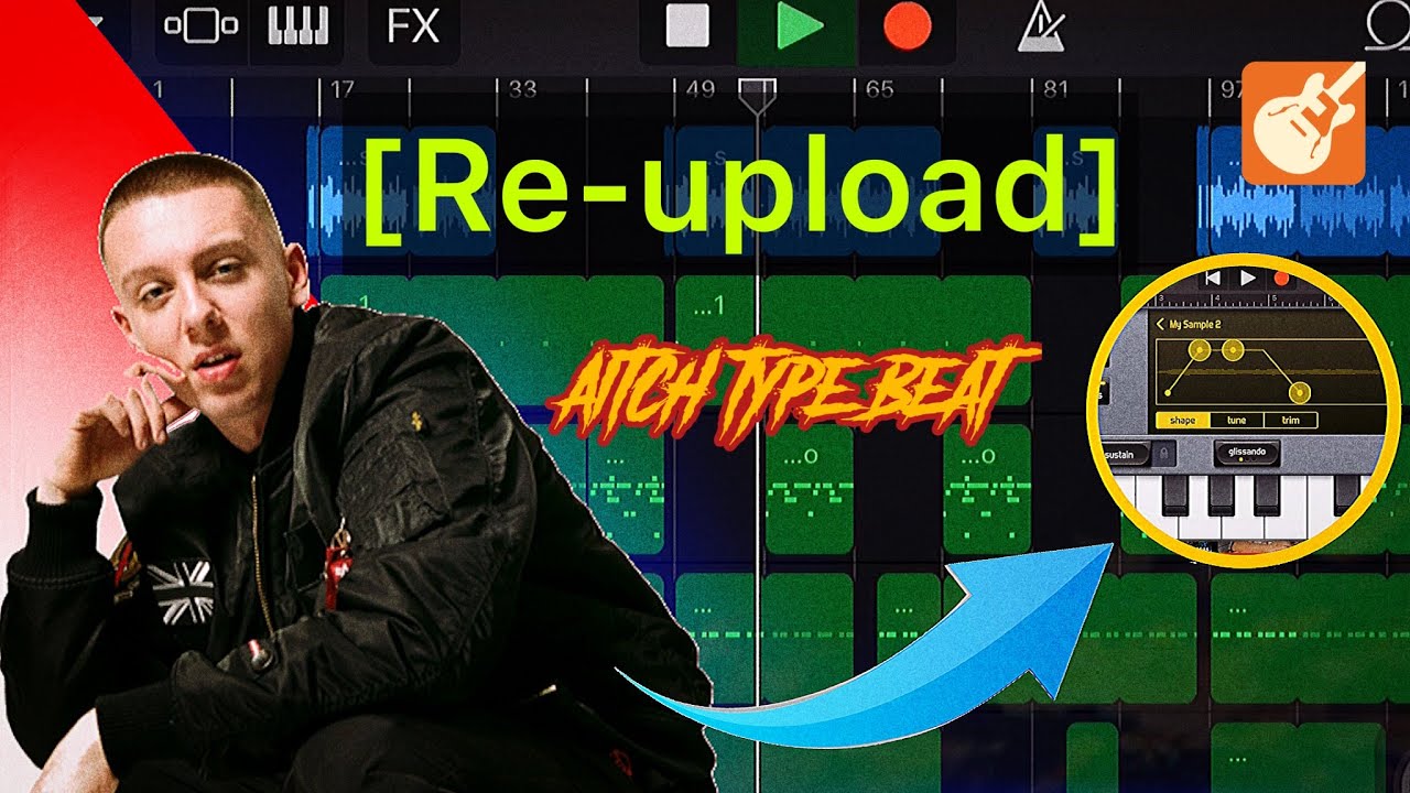Making an Aitch type beat from Scratch! (Garageband iOS re-upload)