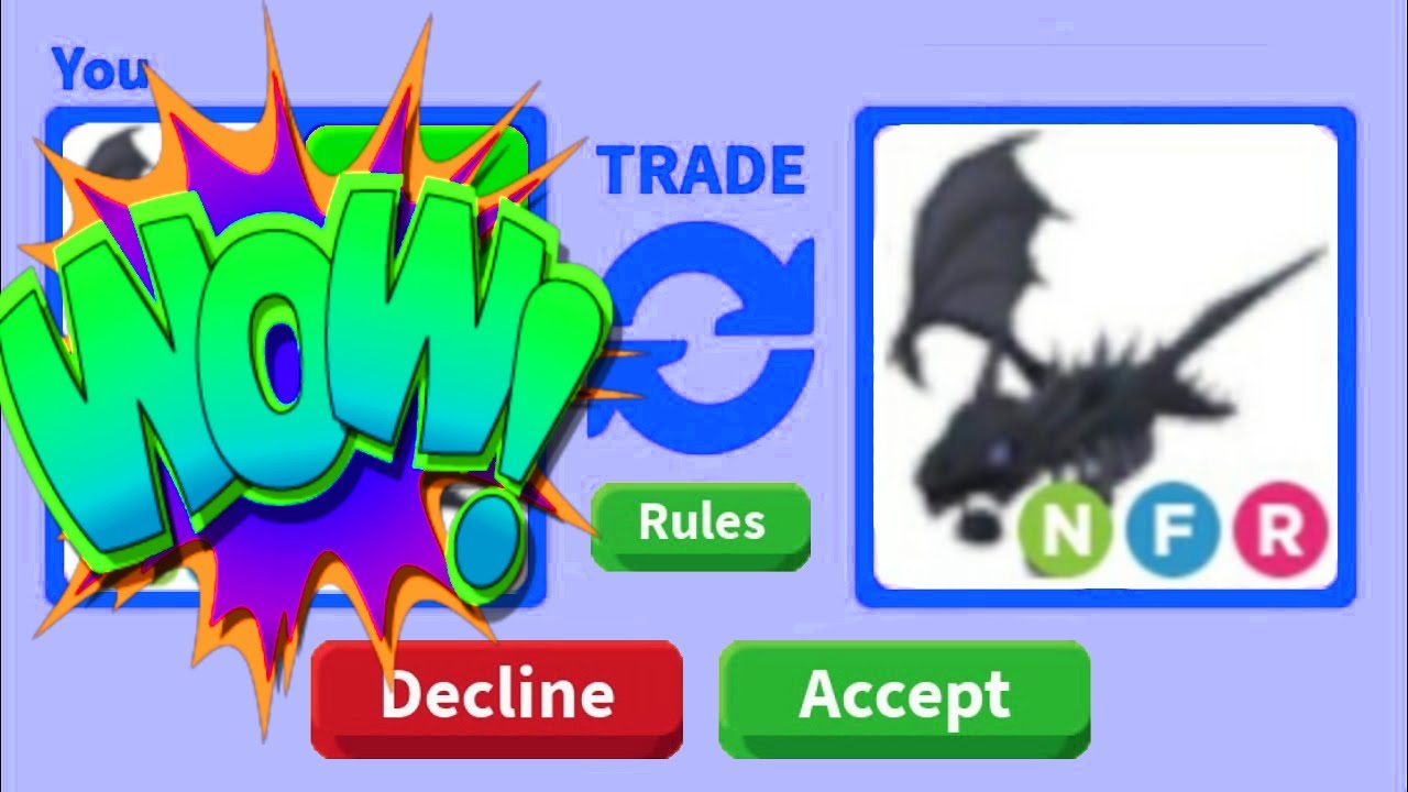 EY! 😁 I Traded This For NEON SHADOW DRAGON | W/F/L? | Adopt Me Trading