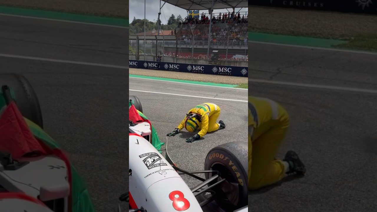 Sebastian Vettel drives Ayrton Senna&rsquo;s 1993 McLaren around Imola #formula1driver #f1 #ayrtonsenna