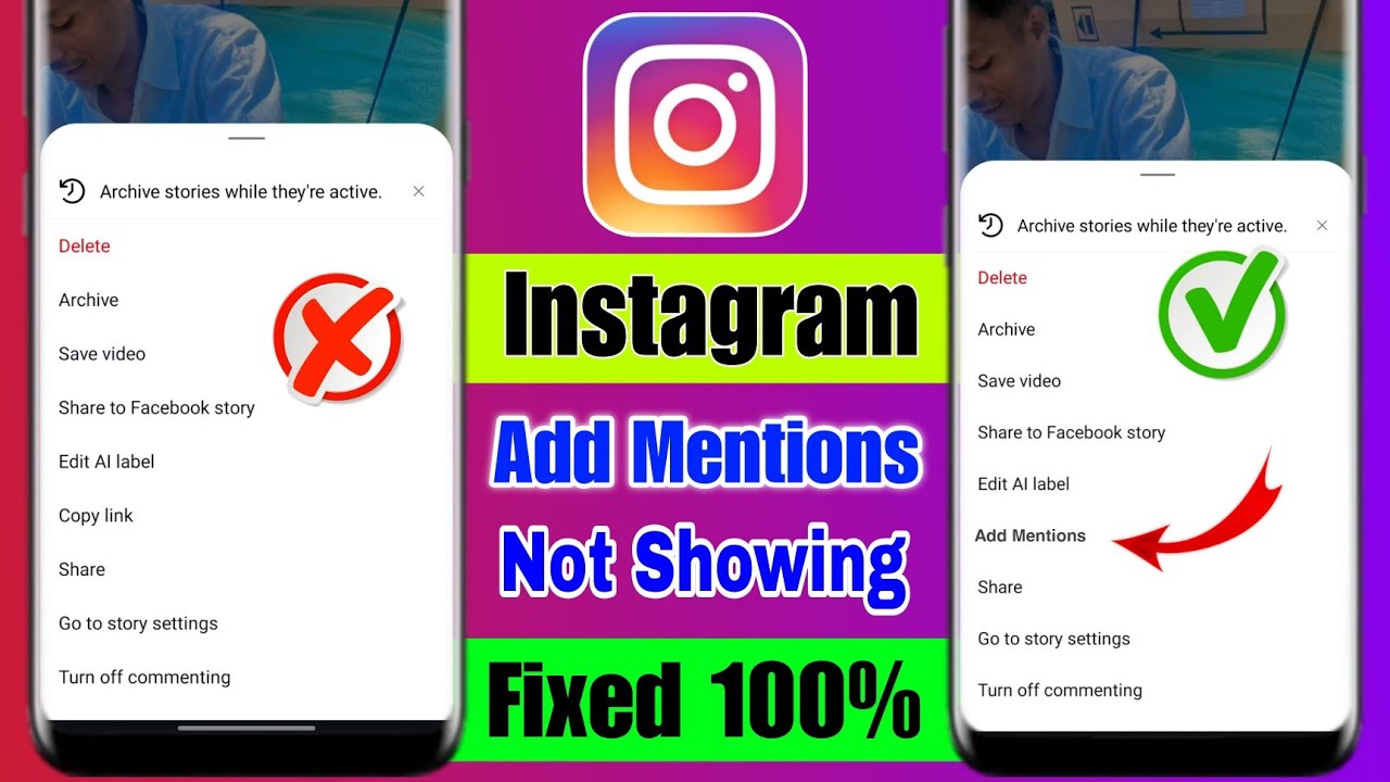 📲Add Mention Option Not Showing On Instagram Story | Fix Add Mention Not Showing Instagram Story