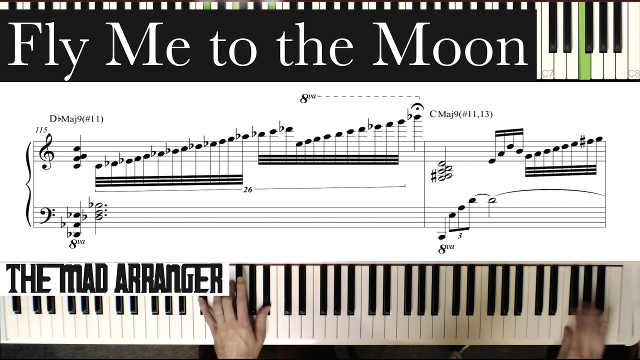 Jacob Koller - Fly Me to the Moon - Advanced Jazz Piano Cover with Sheet Music