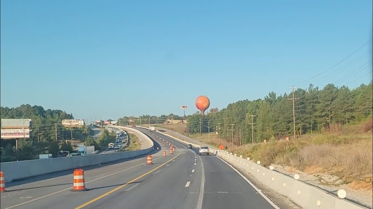 I-85 South through South Carolina