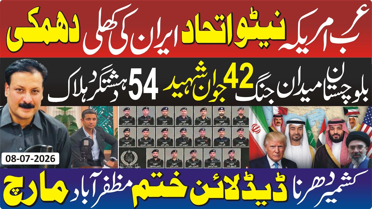 Pakistan & Balochistan Update | Iran&ndash;US Developments | Arab Region | Kashmir News