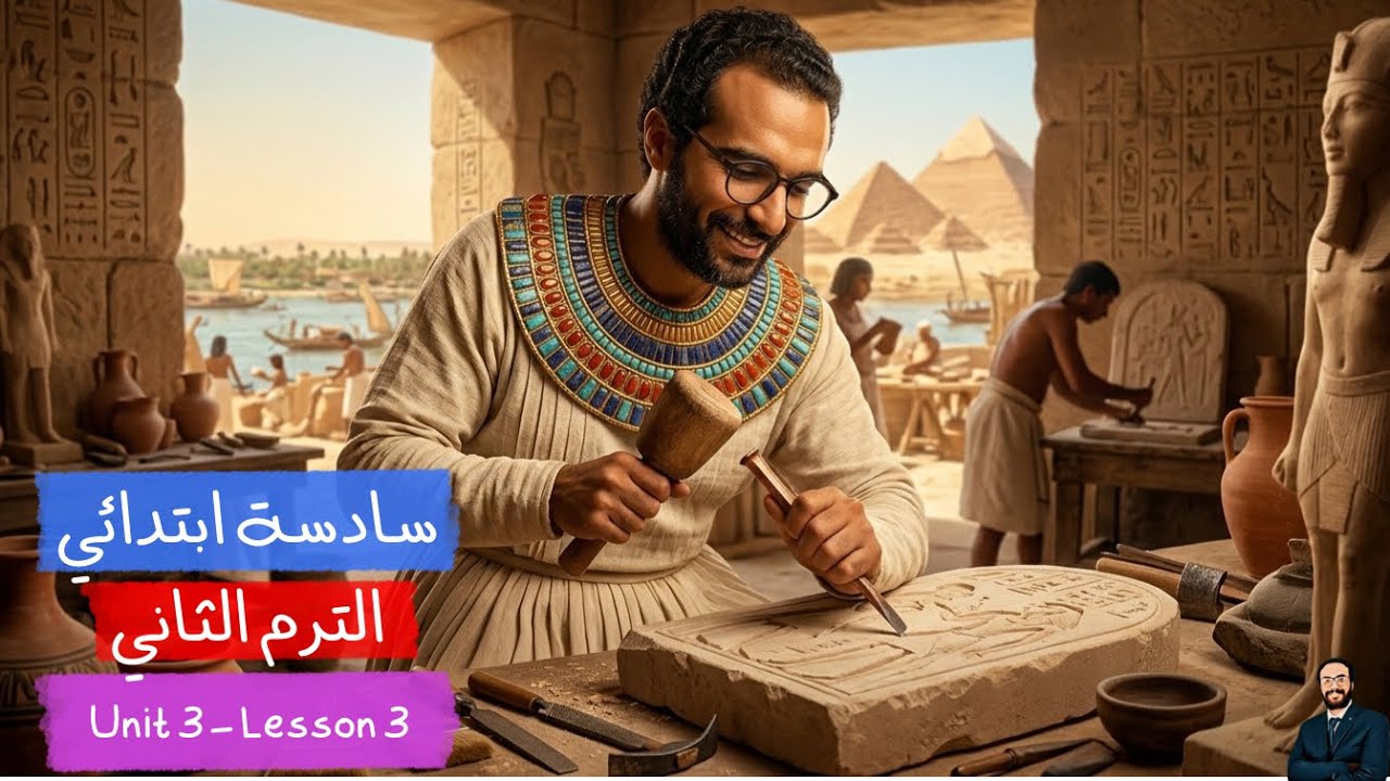 سادسة ابتدائي | انجليزي الترم الثاني | أبسط شرح للوحدة الثالثة الدرس الثالث | دير المدينة
