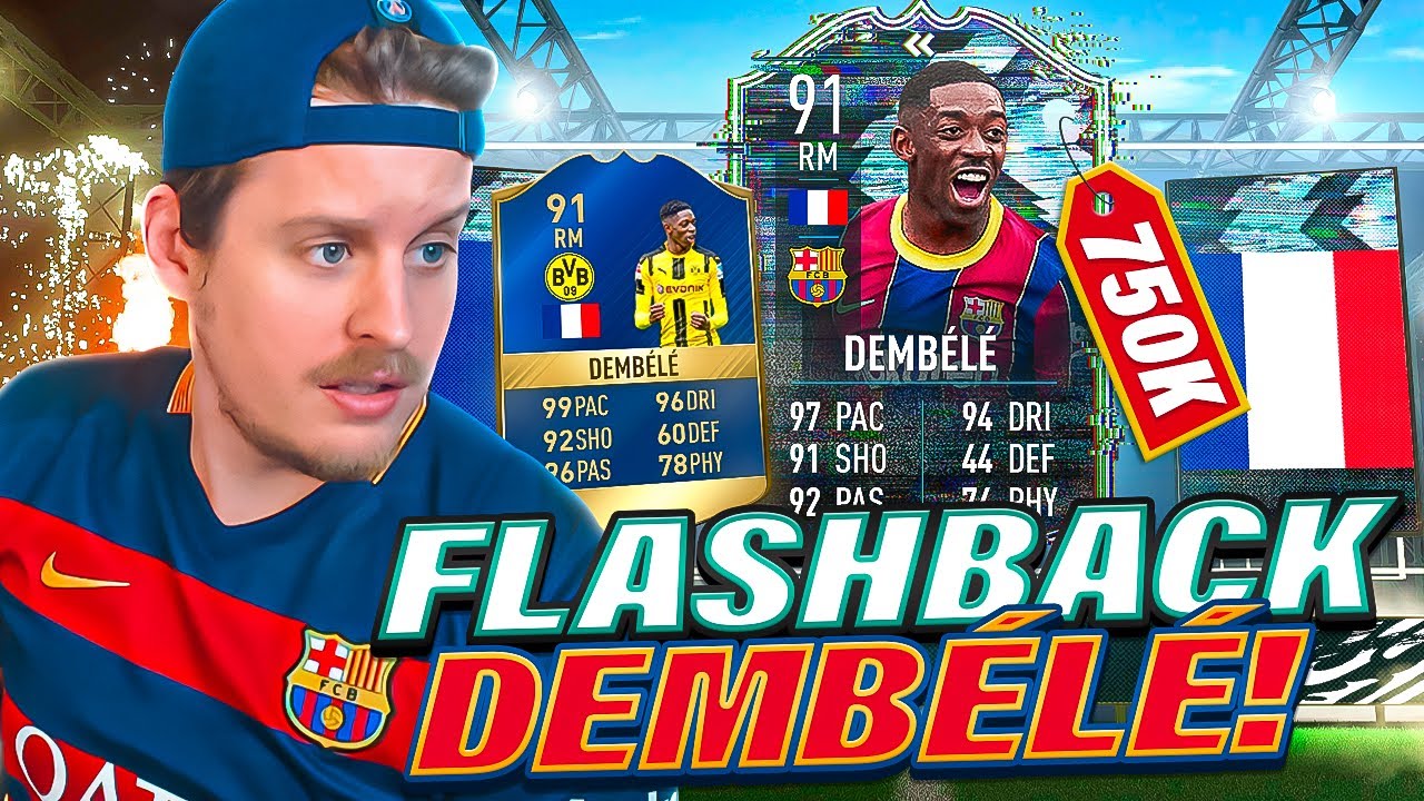 INSANE FLASHBACK SBC?! 91 FLASHBACK DEMBELE REVIEW! FIFA 21 Ultimate Team
