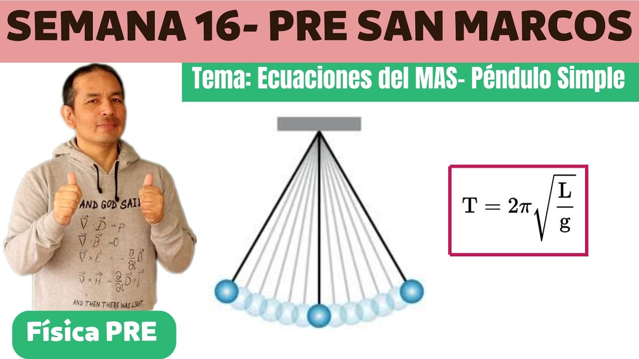 Ecuaciones del MAS-Péndulo Simple (semana 16-Pre San Marcos)