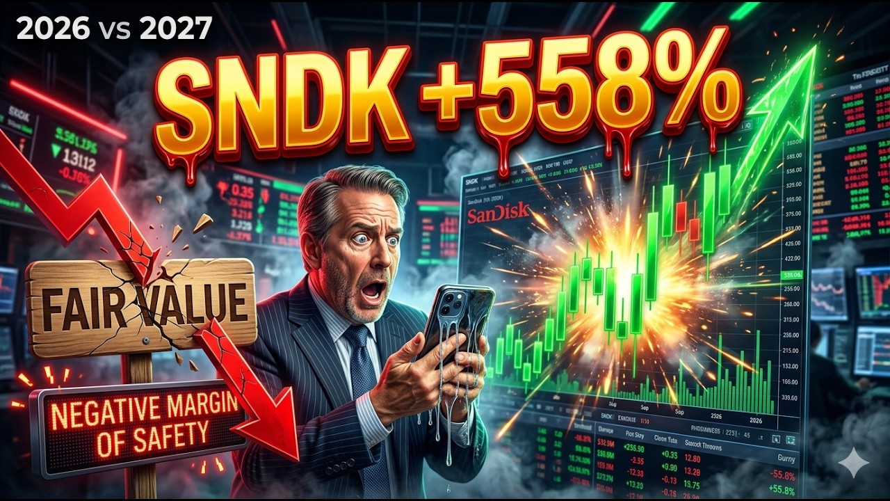 SNDK Stock 2026, 2027 Price Prediction, +558% Surge, Margin of Safety Crash