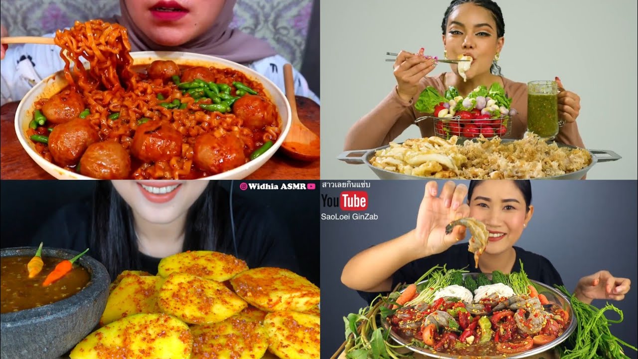 THAILAND VS INDONESIAN FOOD VS  MUKBANGERS 