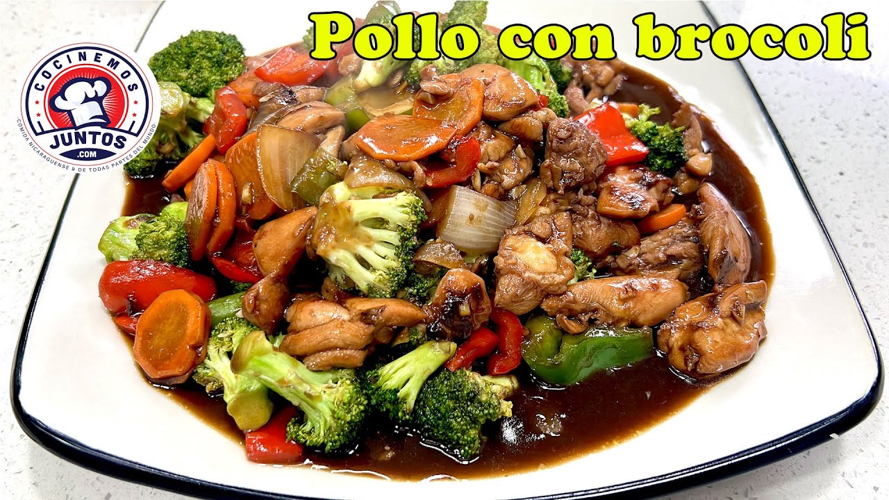 Pollo con brócoli. Comida china