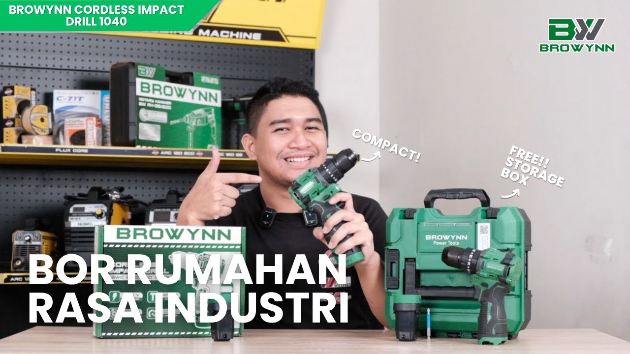 Review & Uji performa Browynn Cordless Impact Drill 10mm | Tenaganyaa Bikin Kaget!🔥