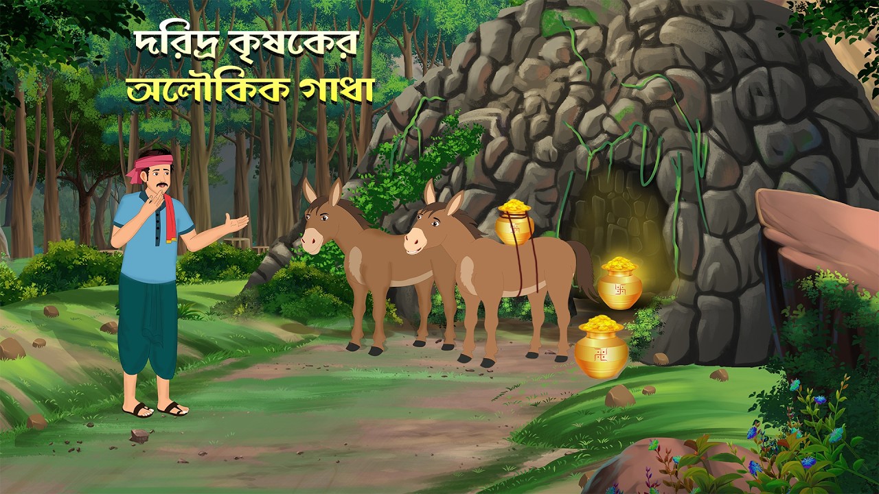 গরিব কৃষক ও তার অলৌকিক গাধা | Bangla story | bangla cartoon | Bengali Fairy Tales Cartoon