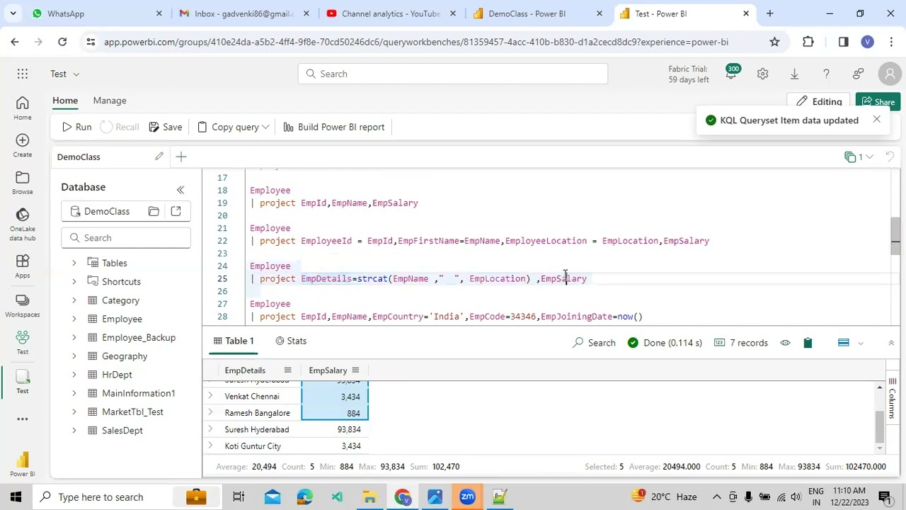 Understand about How to write Select Statement in KQL using Microsoft Fabric